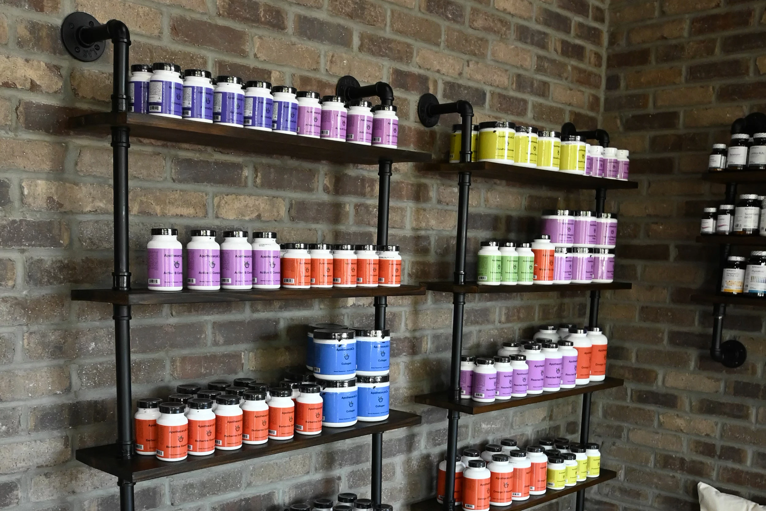 Vitamins and products inside Apothecary & Co.
