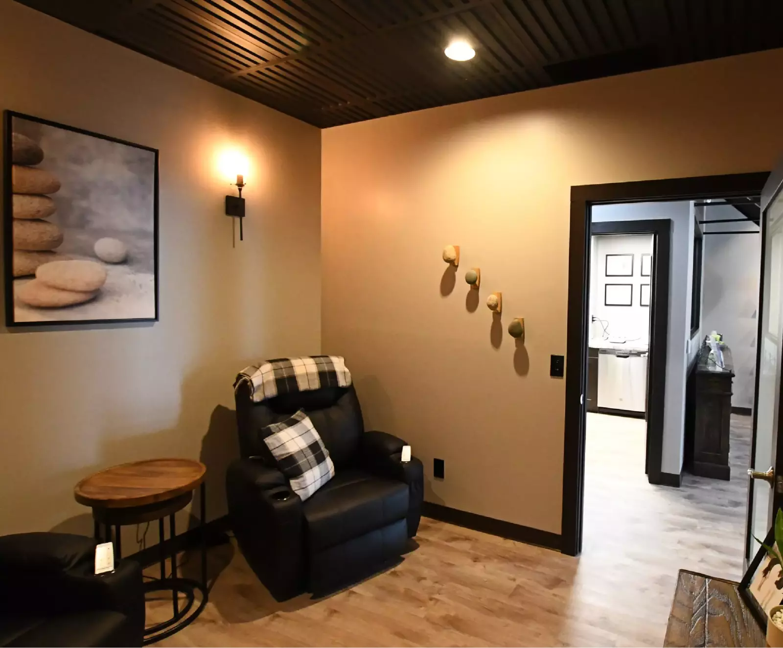 waiting area inside Apothecary & Co.