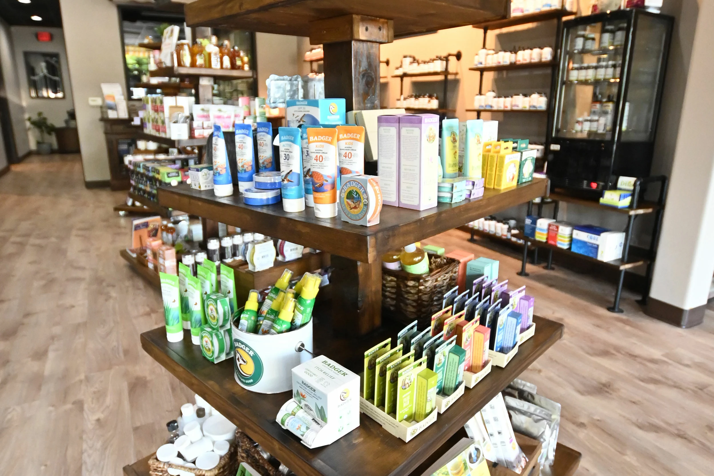 products on shelf at Apothecary & Co