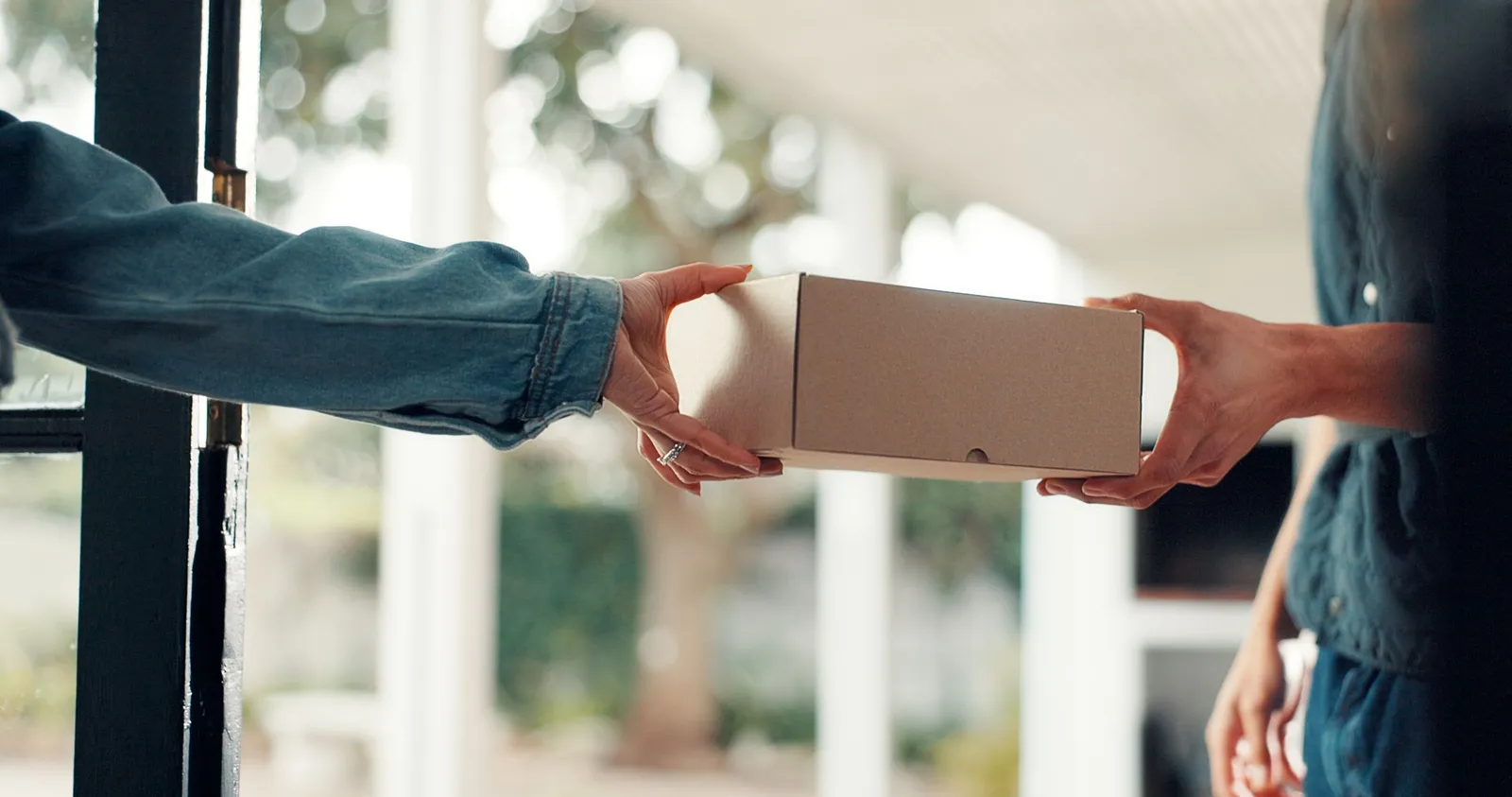 man delivering a package